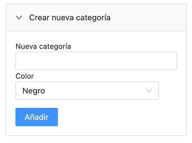 Crear nueva categoría